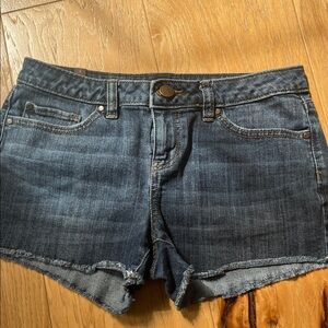 LC Lauren Conrad Dark Wash Denim Cutoff Shorts